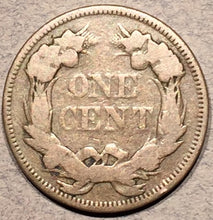 1857 Flying Eagle Cent, Grade= VG, double "AMERICA" Snow-4. Exact coin imaged.