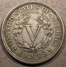 1912-D V Nickel, Grade= XF