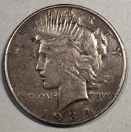 1934 S Peace Dollar, Grade XF