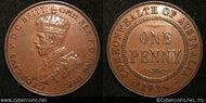 Australia, 1936, 1 penny,  XF/AU, KM23 -