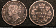 1899, Canada 5 cent, KM2, VF/XF. Exact coin