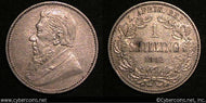 South Africa, 1892, Shilling, KM5, XF- - slight