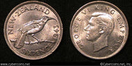 New Zealand, 1943, 6 pence, UNC, KM8
