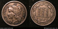 1881, VF   Three Cent Nickel Piece