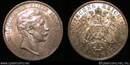 Prussia, 1911A, 2 Marks, AU, KM522 - great