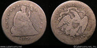1876-S Seated Quarter, Grade= AG