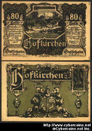 Austrian notgeld, Hofkirchen, 80 Heller, UNC