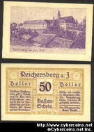 Austrian notgeld, Reichersberg, 50 Heller, UNC