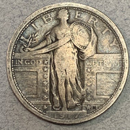 1917 Type 1 Standing Quarter, F typical weak date