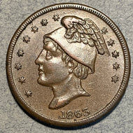 Civil War Token, 1863, Pittsburg PA, Pittock’s news Depot OPP post office, Store Card Token, AU