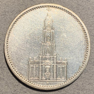 Germany, 1935A, 5 reichsmark, XF dipped, KM83, Potsdam church .900 silver