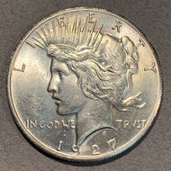 1927 Peace Dollar, Grade MS62