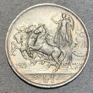 Italy, 1915, 1 lira, XF