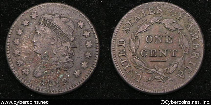 1812, VF Classic Head large cent
