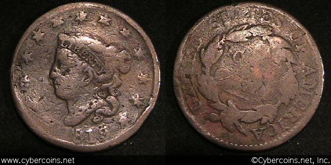 1819, VG Coronet Head Large Cent.