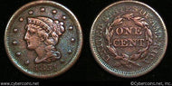 1851, VF Braided Hair Large Cent.