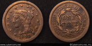 1849, F Braided Hair Large Cent.