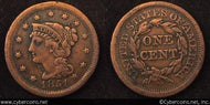 1851, VF Braided Hair Large Cent.