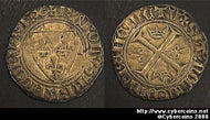 France, 1380-1422 - Charles VI - damaged VF - D #377