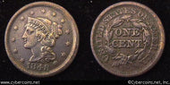 1848, VF35 Braided Hair Large Cent.