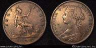 Great Britain, 1862, 1/2 penny, VF/XF, KM748.2