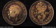 Great Britain, 1912,  3 pence,  AU, KM813