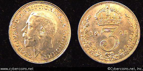 Great Britain, 1925, 3 pence, AU, KM813a