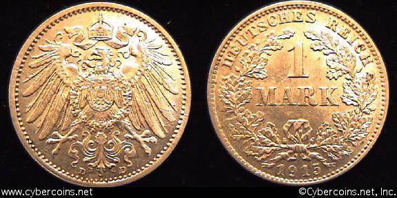 Germany, 1915D, 1 mark, UNC, KM14
