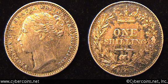 Great Britain, 1883, 1 shilling, XF, KM734.4