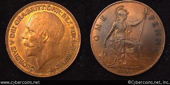 Great Britain, 1916, 1 Penny, AU/XF, KM810