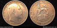 Great Britain, 1909, 1 shilling, VF+, KM800