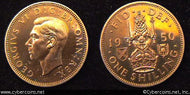 Great Britain, 1950,   1 shilling,  Proof, KM877
