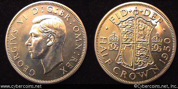 Great Britain, 1950, 1/2 crown, Proof, KM879