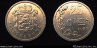 Luxenbourg, 1954, AU, KM45a.a - 25 centimes