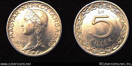 Hungary, 1970, 5 filler, BU, KM549