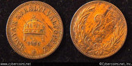 Hungary, 1899, 2 filler, XF, KM481