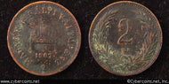 Hungary, 1907, 2 filler, corroded VF, KM481