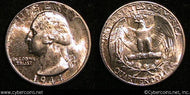 1944 Washington Quarter, Grade= MS65