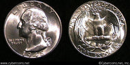 1945 Washington Quarter, Grade= MS65