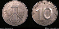 Germany, 1952A, 10 pfennig, XF, KM7