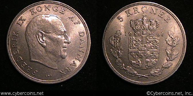 Denmark, 1961, UNC, KM 853.1 -
