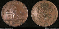 Belgium, 1862, 2 centimes, VF, KM4.2