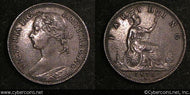 Great Britain, 1875H, 1 farthing, XF, KM753