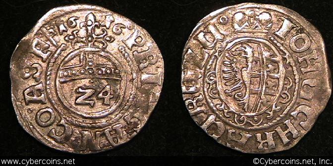 Germany/Anhalt, 1616, 1/24 Thaler, KM7, XF