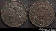 1838, VF35   Coronet Head Large Cent.