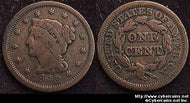 1848, VG Braided Hair Large Cent.