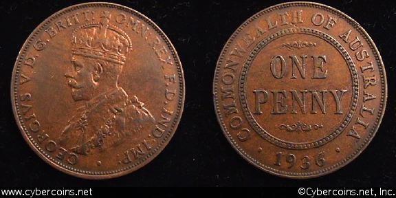 Australia, 1936, 1 penny, AU, KM23 - brz