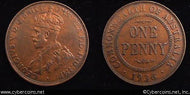 Australia, 1936,   1 penny,  AU, KM23   - brz