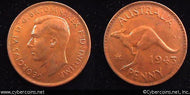 Australia, 1943(p), 1 penny, AU, KM36