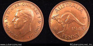 Australia, 1943(b), 1 penny, AU, KM36